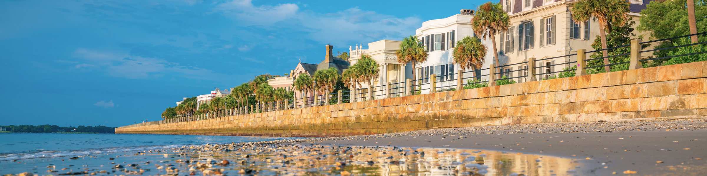 Historic mansions along the Charleston Battery.