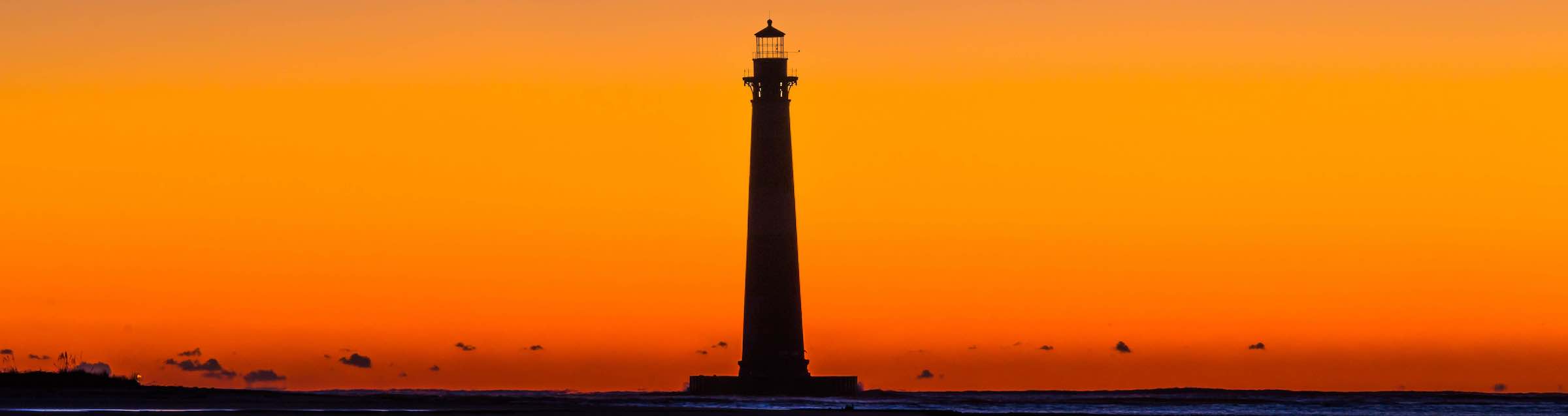 The Morris Island Lighthouse at sunset