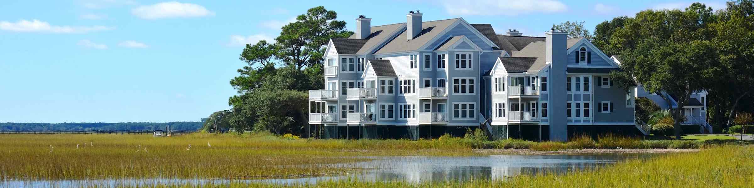 House by the marsh at Murrells Inlet, SC.